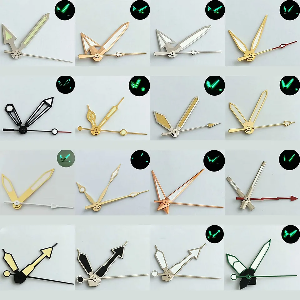 Sledujte ukazovateľ zeleného svetelného osvetlenia NH35 NH36 MOUNTION WATCH Hands Watch Doplnky hodinky diely pre náramkové hodinky
