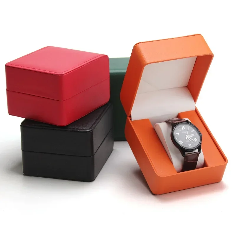 Sledujte úložné box Pu Single Watch Display Case Case Wristwatch Držiteľ cestovné šperky organizátor pre mužov darček