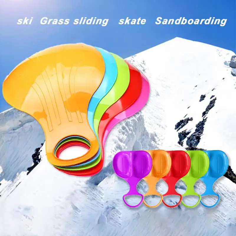 Sleeg plastové nekĺzanie s dlhšou nadmernou nadmernou rukoväťou silnejšie snehové vybavenie Snow Luge Sledge Ski doska sneh