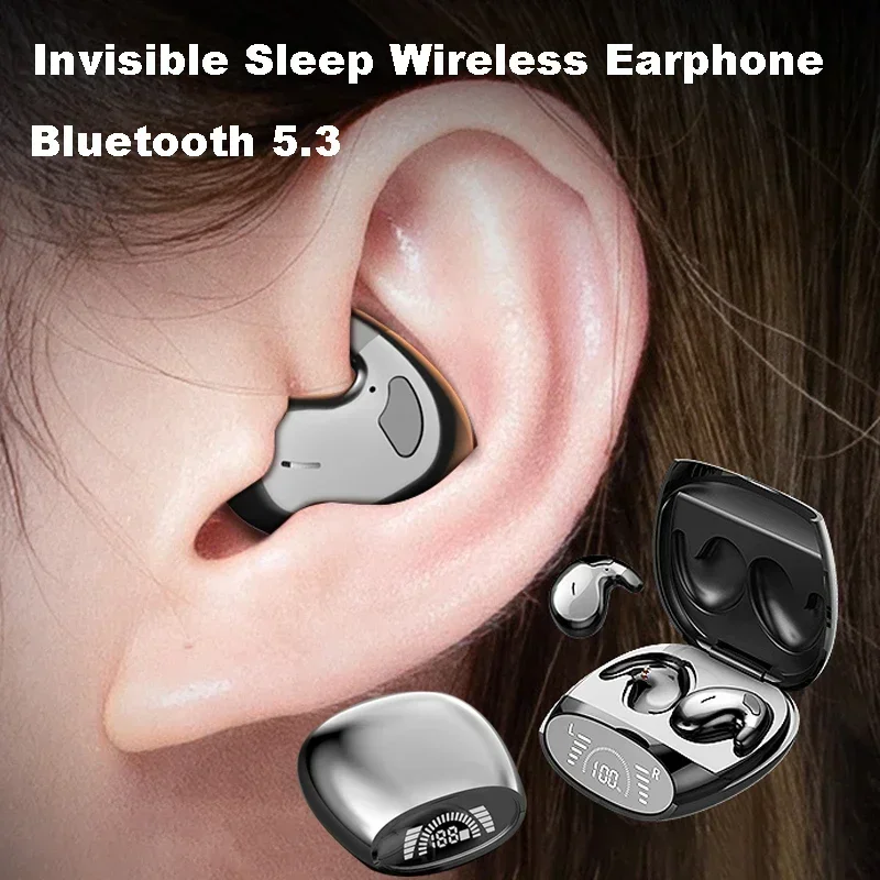 Sleep Bluetooth slúchadlá, ktoré potláčajú hluk bezbolestnú bezdrôtovú hudbu Vysoko kvalitné športy TWS 538 tenké slúchadlá digitálny displej
