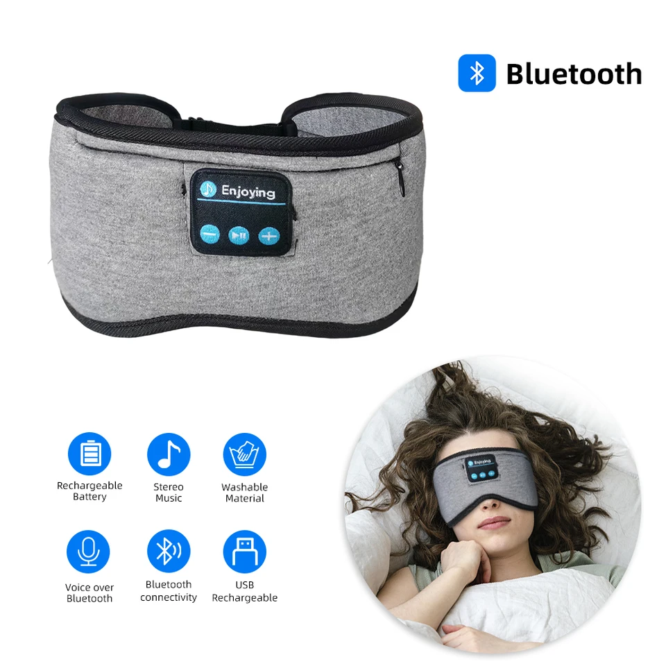 Sleep Mask pre ženy bezdrôtové slúchadlá náhlavná súprava Bluetooth čelenka Sleep Sleebet Blackout Comfort Sleeping Eye Mask 3 farby Eyemask