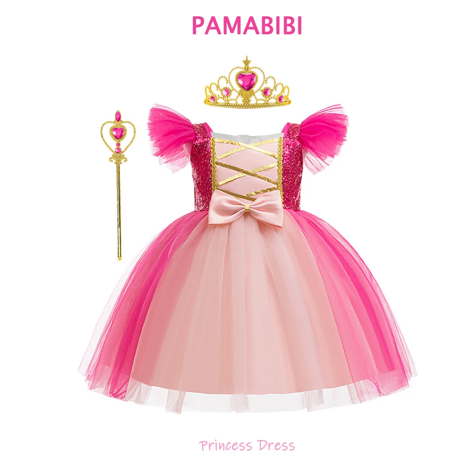 Sleeping Beauty Sophia princezná šaty pre dievčatá deti Rapunzel Girl Girl Birthday Elegantné šaty Vestidos karneval kostým