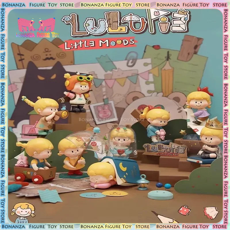 Slepá skrinka Lulupie figuríny Mystery Box Little Moods Series Box Kawaii PVC Model Model Desktop Deskorácie Darčeky Darčeky