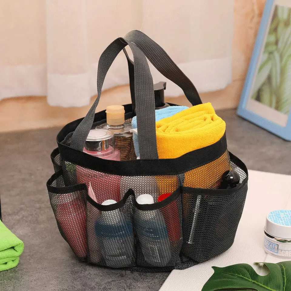 Sleta sprcha Caddy Tote Veľká sprcha Caddy Basket Prenosný rýchly suchý toaletný vrecko 8 Storage Ruck Ruck Rucking Organizátor kúpeľa