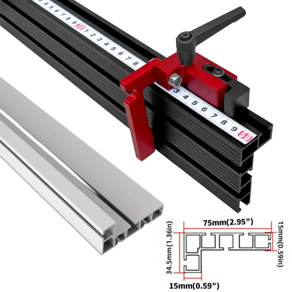 Slide Rail Hliníková zliatina Blok sklzu obmedzovač DIY Nástroje, Miter Track Stopper Mulit-Slot Flot Locator Locator