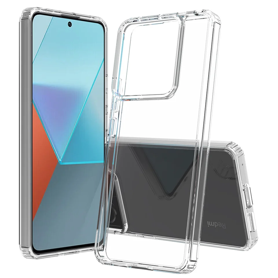 Slim HD Clear Acryl Case pre Xiaomi Redmi Poznámka 13 Pro 5G / Note13 Hybridný nárazový kryt TPU / PC zadný shell CELULA Funda CAPA