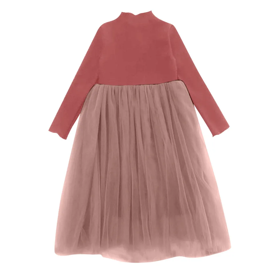 Slim Slim Fit Temperament Šaty jar/jeseň nový štýl Kórejské dievčatá s dlhým rukávom šaty Dievčatko Päsť narodeniny outfit Ropa Niña