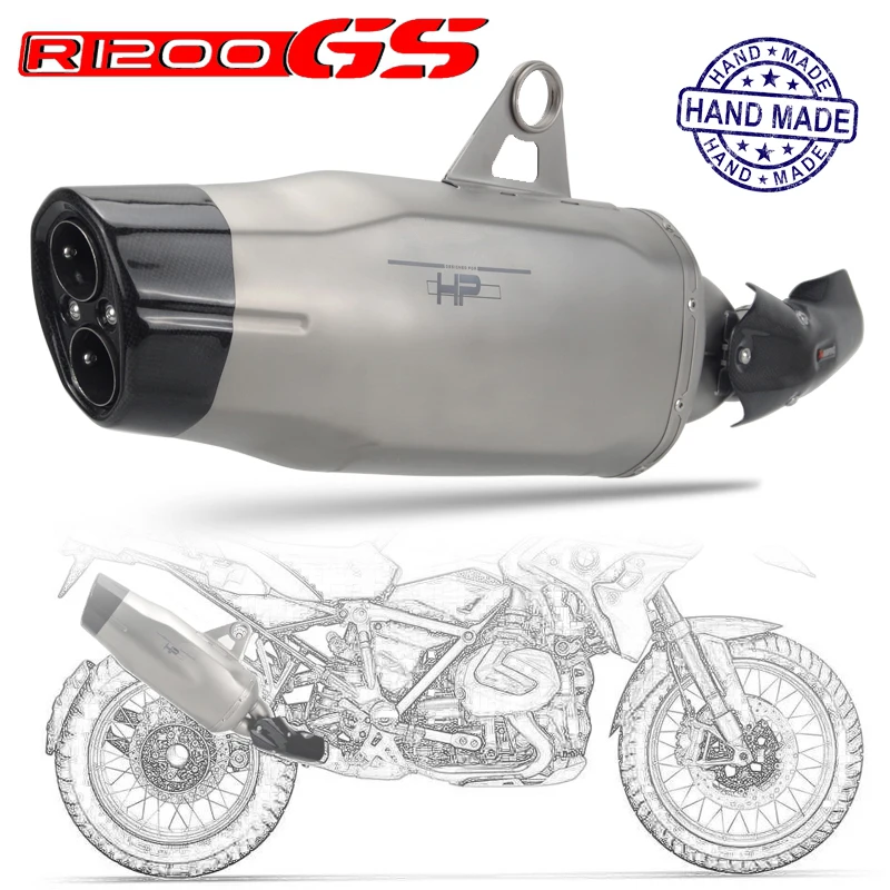 Slip On pre BMW R1200GS R1250GS Adv Adv Adv Adv Adv AdV Adverure Motorycleffer tlmič Titán Titanium Allloy Ručne vyrábané ručné známky