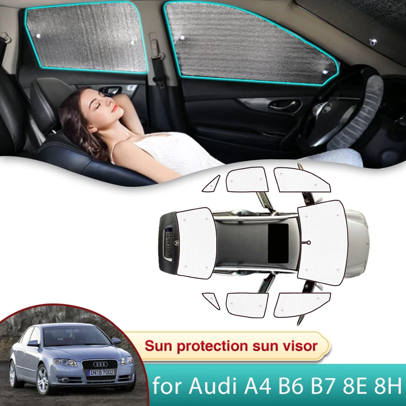 Slnečné odtieň slnečného automobilu pre Audi A4 B6 B7 8E 8H MK2 MK3 2002 2003 2004 2005 2006 2007