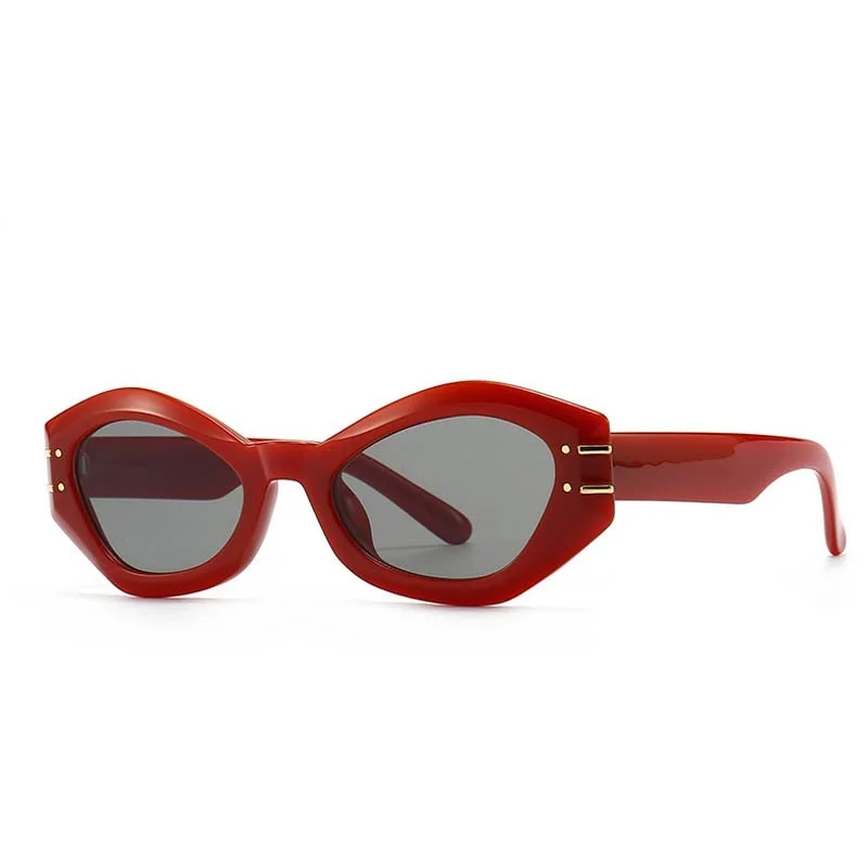 Slnečné okuliare módy červené slnečné okuliare Ženy Diamond y2k okuliare odtiene muži vintage dizajn slnečné okuliare Ženy Lunette de soleil femme