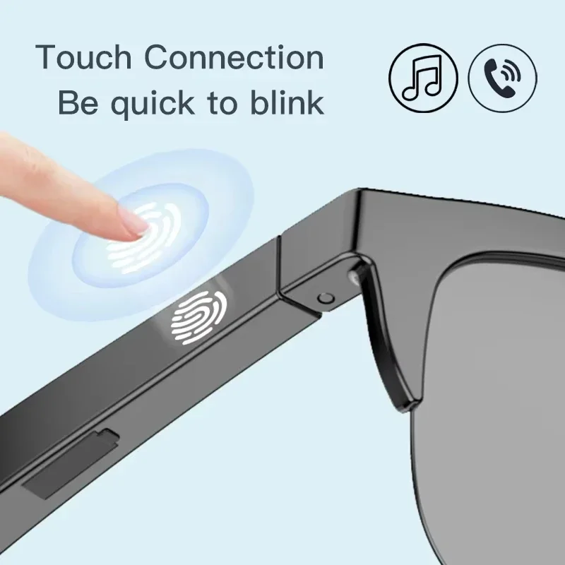 Slnečné okuliare okuliare Bluetooth volanie vonkajších športových slúchadiel hifi modrá svetlo vodotesná anti-UV pre mužov a ženy 2025 nový