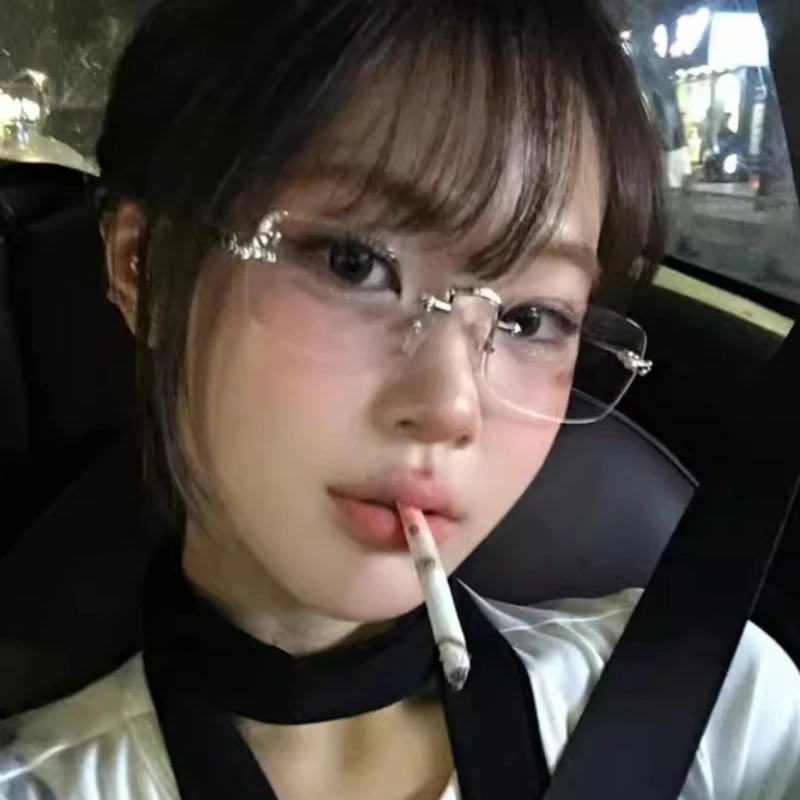 Slnečné okuliare Rimless obdĺžnik Slnečné okuliare Men Módne Vintage odtiene Značka dizajn oceán
