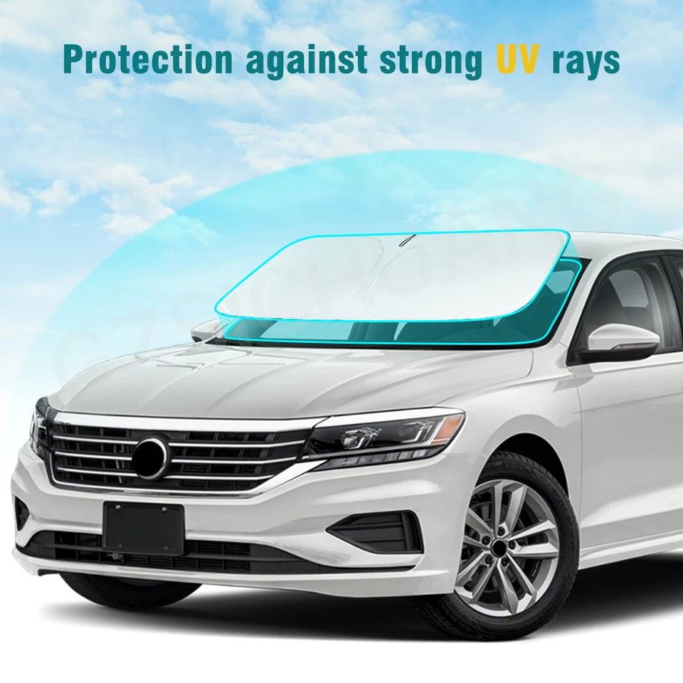 Slnečný tieň pre VW Passat 2012-2019 2020 2021 2022 Predné okno Shade Cover Cover Cover Penshield Sunshade Sunshade Car Doplnky