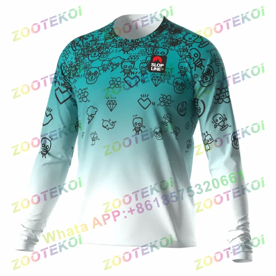 SLOPLINE B.SIMO MOTOCROSS MOTORYCLE MEN MEN DLHO RUKOVA RACING Priedušné tričko DH Maillot Bike Cycling Jersey 2023