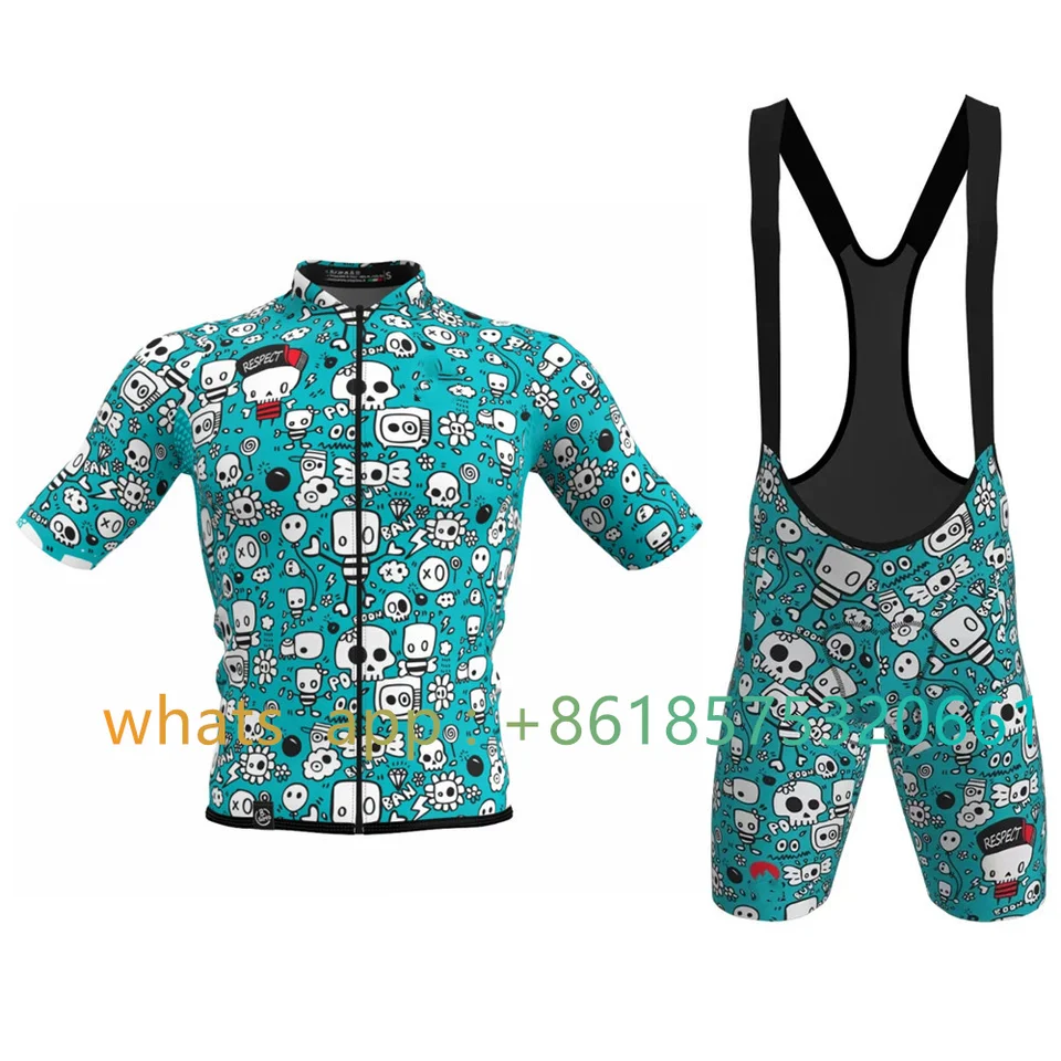 SLOPLINE Cycling Jersey Men Men s krátkym rukávom Bib Shorts Kit 2023 Summer Pro Team Priedušná triatlonová súprava Ropa maillot Ciclismo
