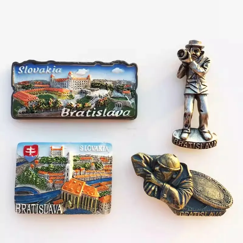 Slovenské hlavné mesto Bratislava Landmark Turistické atrakcie pamätníka dekoratívnej umenia magnetická chladnička nálepka