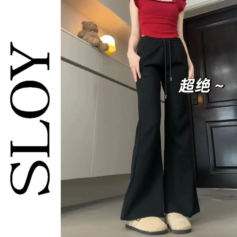 Sloy American Retro tenké nohavice mikroplácnych párov pre ženy v lete s nízkym pásom vykazujú malý a tenký vek v štýle tela, ktoré znižujú nohavice