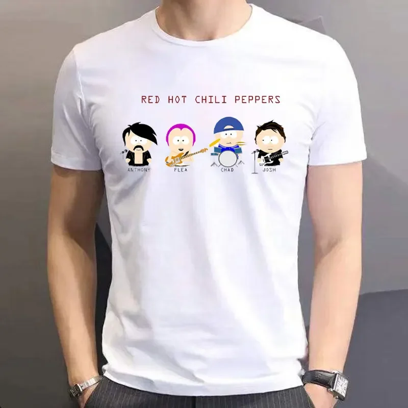 Slávne vintage rocková skupina Red Hot Chili Peppers tričká