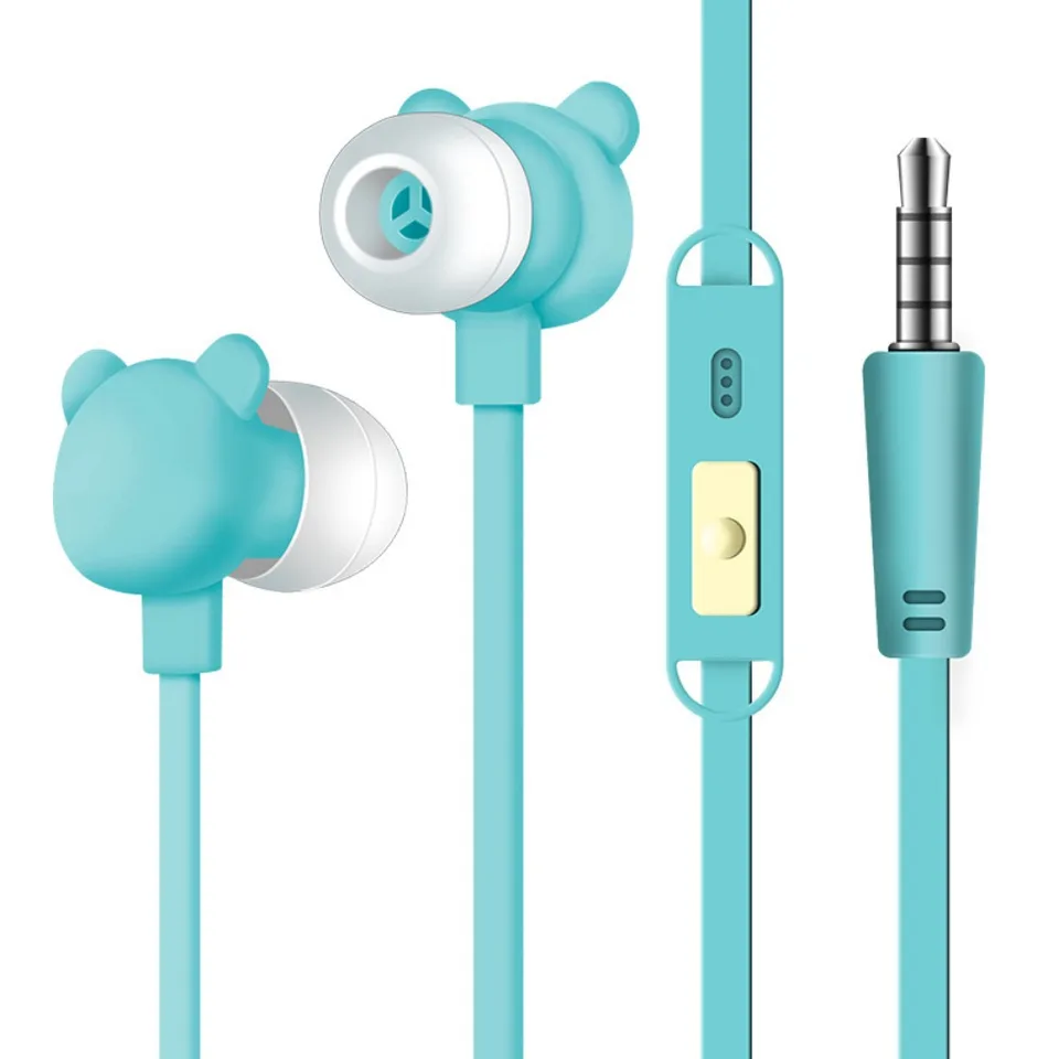 Slúchadlá pre farbu cukroviniek 3,5 mm stereo headset basové slúchadlá slúchadlá s mikrofónom pre Samsung Xiaomi iPhone pre dievčatá darčeky