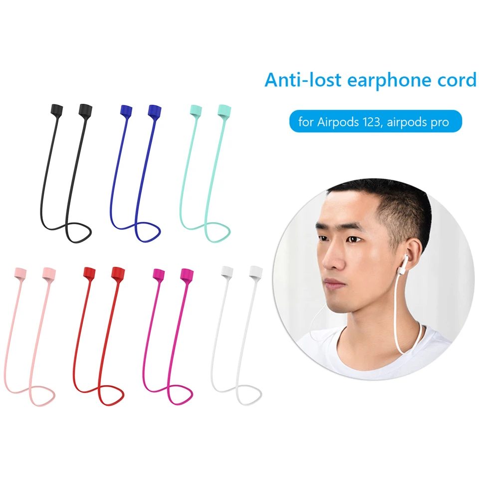 Slúchadlá proti lost-lost lane Silikónové magnetické šnúrky pre jablkové airpods 1 2 3 Pro Anti-Drop Cords Crck Popar