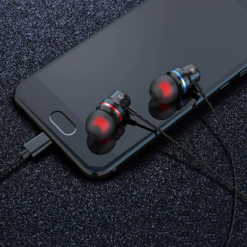 Slúchadlá typu C zapojené do uší slúchadlá s ovládacími panelmi na ovládacie prvky na slúchadlá pre slúchadlá pre OnePlus Xiaomi Huawei Samsung Galaxy