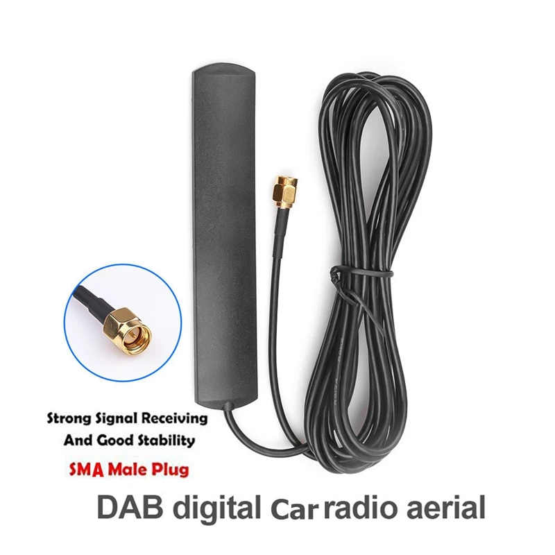 SMA DAB anténny vzduchový zosilňovač 3M kábel LTE 3G 4G GSM Interné pripojenie ROSCA Adaptér 900/1800/2100 MHz 3DBI 3-5V