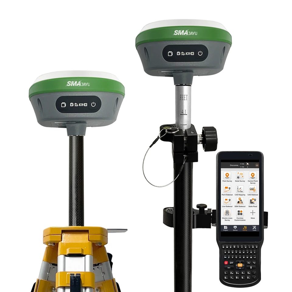 SMA26 GNSS IMU RTK GPS GPS Equipment Rover Base Collector a Survey Software, NOAA certifikát,