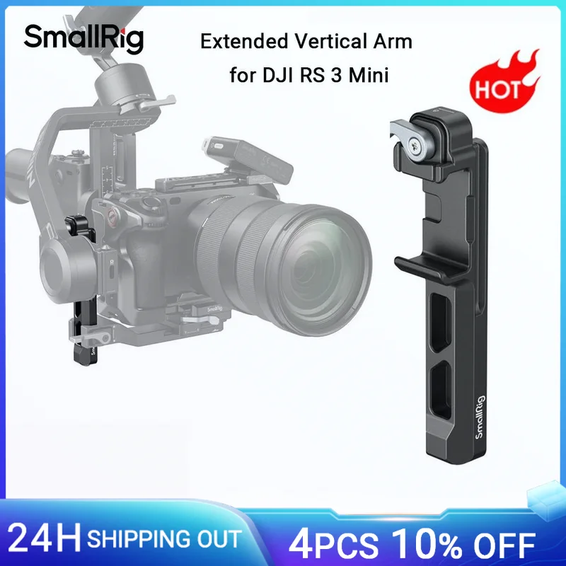 SmallRig Rs 3 Mini natiahnuté vertikálne rameno, predlžovacia doska pre dji rs 3 mini horizontálne a vertikálne streľba - 4196
