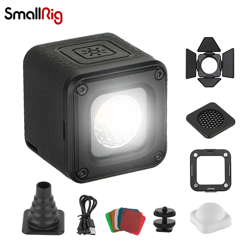 SMALRIG RM01 LED VIDEO LIGHT 5600K Fotografické svetlo s 8 farebnými filtrami nepremokavá súprava na osvetlenie fotoaparátu pre fotoaparáty GoPro/ DJI