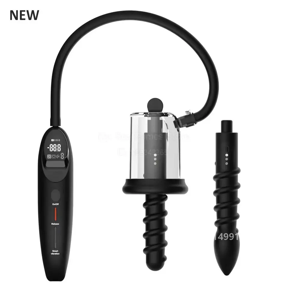 Smart Anal/Penis Pump Vibrator Anal zástrčka mužské masturbácie Zariadenie Anal dilatátor Sex Hračky prostaty Masager USB nabíjanie USB Dospelý 18+