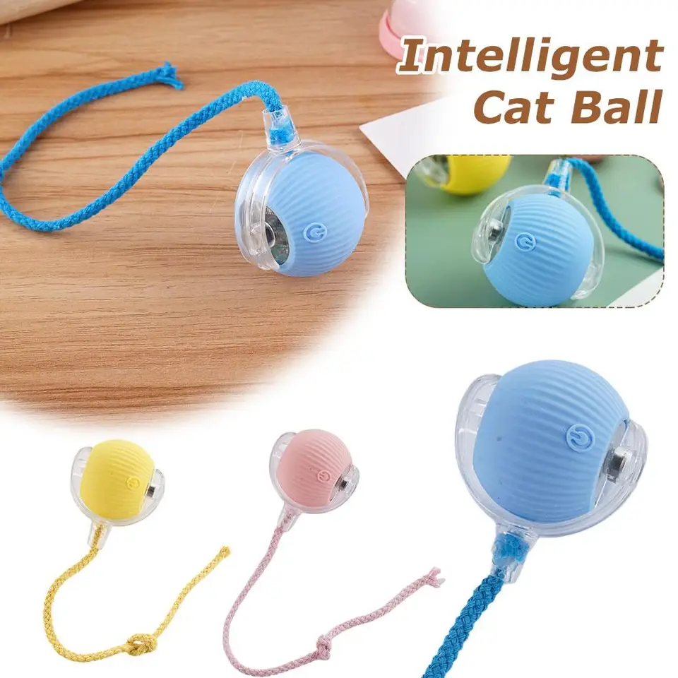 Smart Automatic Electric Pet Rolling Ball Typ C Nabíjateľná hračkárska hračka Intelligent Pet Dog Interactive C6i1