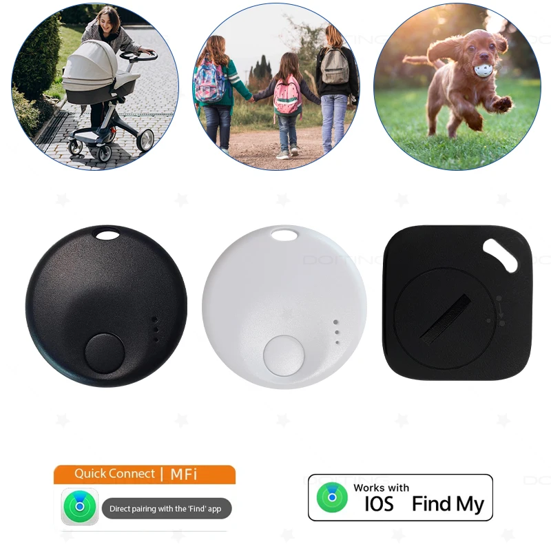 Smart Bluetooth GPS Tracker Funguje s nájdením mojej aplikácie Anti Losder Reminder Zariadenie pre výmenu značky iOS výmena lokalizátora MFI Hodnotené