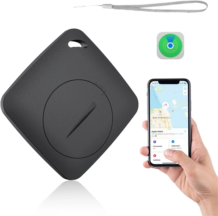 Smart Bluetooth GPS Tracker Práca s Apple Find My App Itag Anti Stratená pripomienka Zariadenie MFI Vymenované lokalizátor Kľúč pre domáce zvieratá Finder