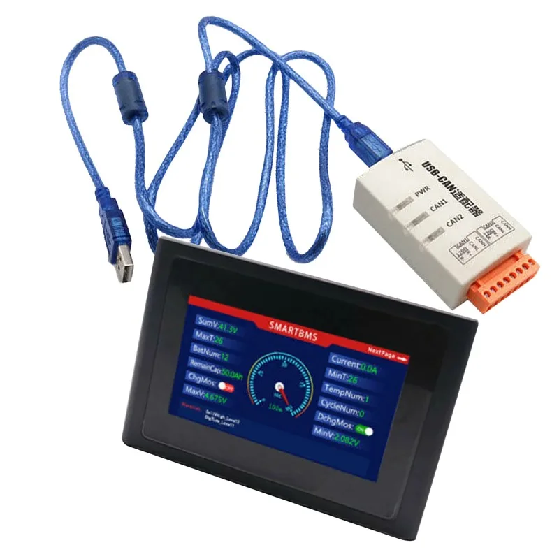 Smart BMS Accessory Touch LCD Screen Canbus Power Board pre Daly USB to Can Data Box BMS Touch Control Obraz