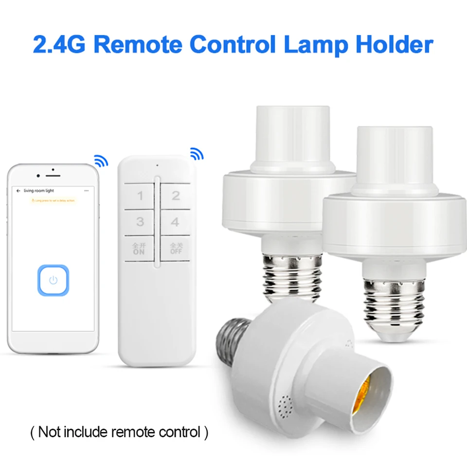 Smart Bulb Socket E27 Smart Bulb Držiteľ podporuje Ewelink App Control Smart Life Light Base Base Bluetooth kompatibilný