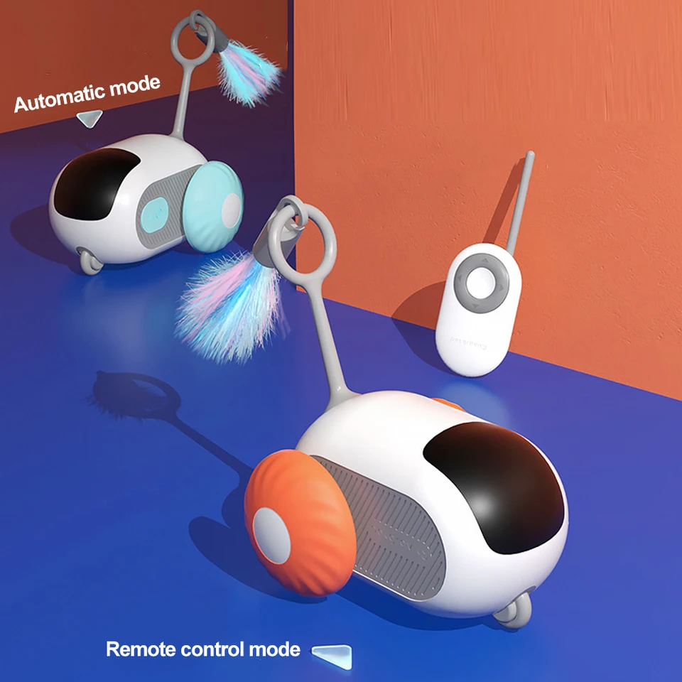 Smart Cat Toy 2 Modes Automatické pohybujúce sa diaľkovo ovládané hračky pre mačky Dogs Interaktívne hranie mačiatka Training Pet Supplies