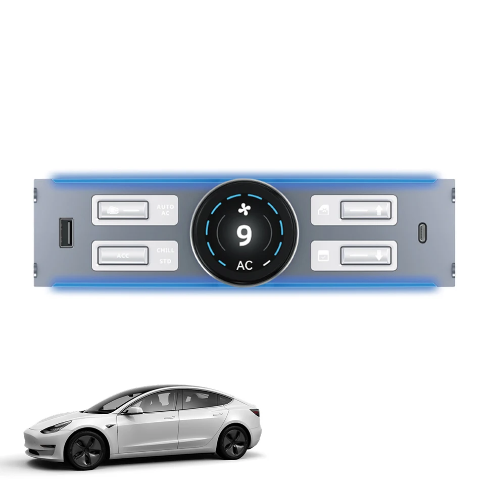 Smart Center Control Expansion Dock Station USB & Typ C Charger Port Mutifunctional Key pre Tesla Model Y 3 2021-2024