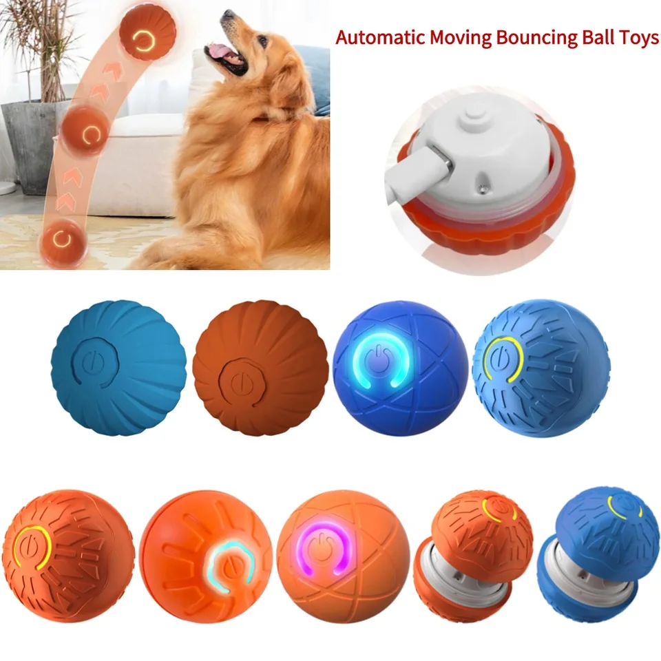 Smart Dog Toy Gall Electronic Interactive Pet Toy Moving Ball USB automatické pohybujúce sa skákanie loptičiek pre hračky pre šteňatá mačky