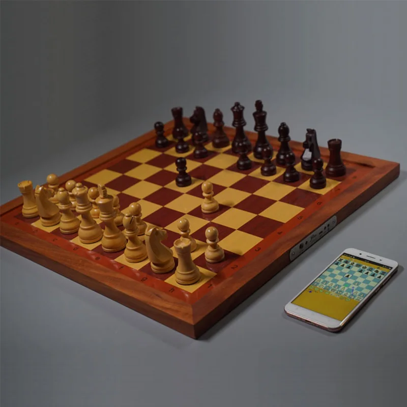 Smart Electronic Chessboard International Chess Wood Chess Game Bluetooth Support pre Národnú šachovú ligu