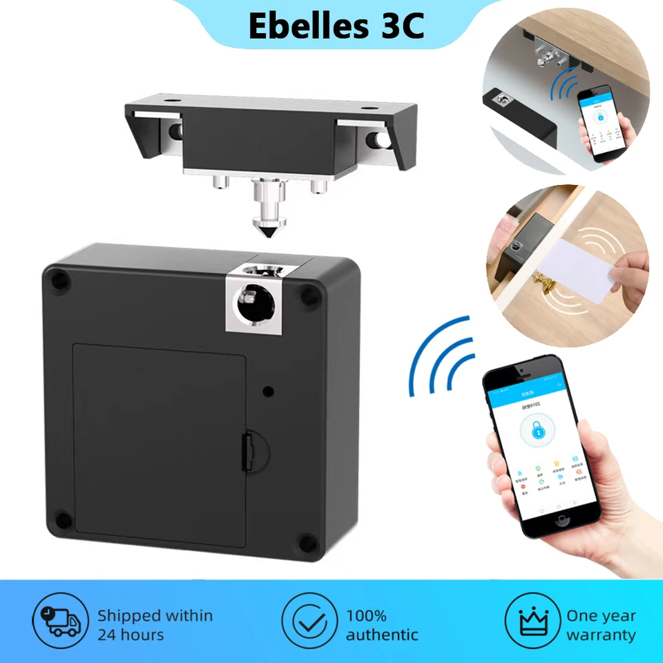 Smart Home Electronic Lock Invisible Smart Dverne Lock Security ochrana ochrany IC INDUKCIA ZOBRAZIŤ APP APP