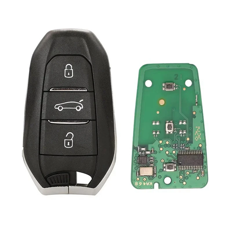 Smart Keyless Go Remote Key Hu83 4A Hitag-Aes 3 tlačidlá 433 MHz PCF7945 pre Peugeot 2008 308 508 3008 5008 Citroen C3 C4