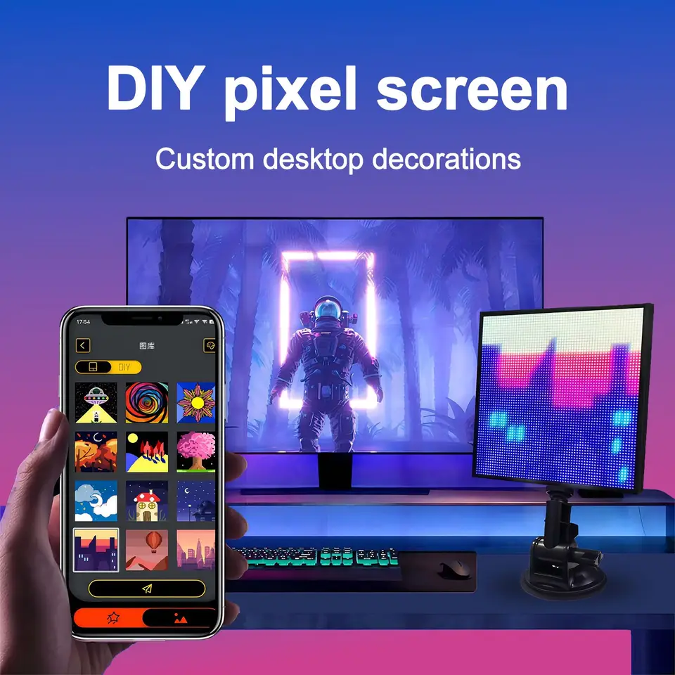 Smart LED pixel displej obrazovky Control App Control Gaming Room Ozdobenie