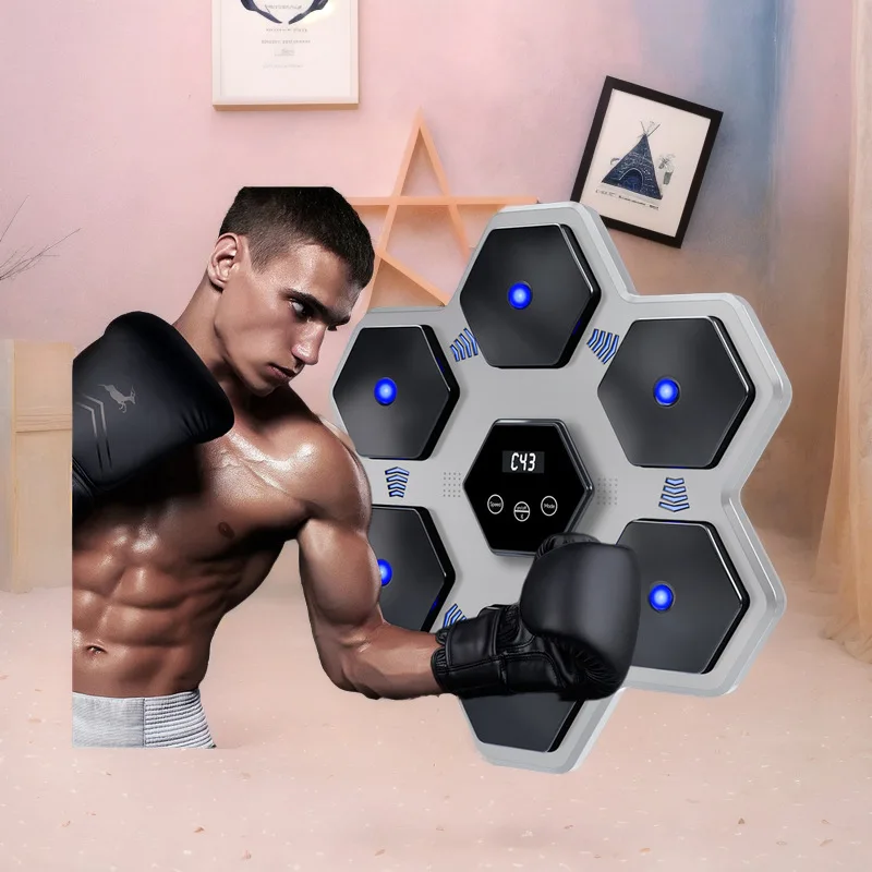 Smart Music Boxing Machine Target Boxing Music Punch Pad Boxing Trainer SANDA Bluetooth Music Light Reakcia Domov Fitness