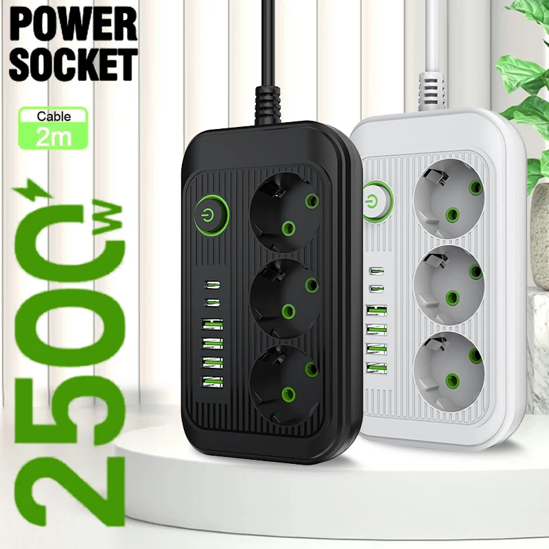 Smart Power Strip Eu zástrčka striedavka na výstup