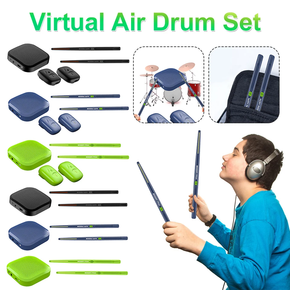 Smart Sensory Air Drum Stand Profesionálny elektronický virtuálny vzduchový bubnový bubny Pedály Prenosné darčeky virtuálneho vzduchového bubna Hračky