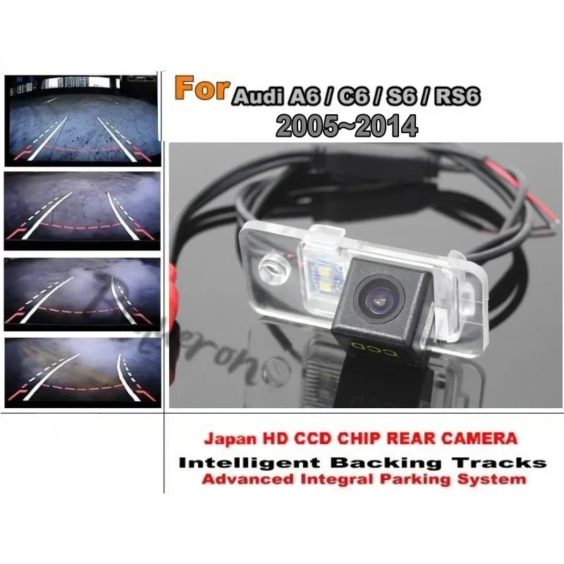 Smart Tracks Chip Camera / pre Audi A6 C6 S6 RS6 2005 ~ 2014 HD CCD Intelligent Dynamic Parking CAR Camera