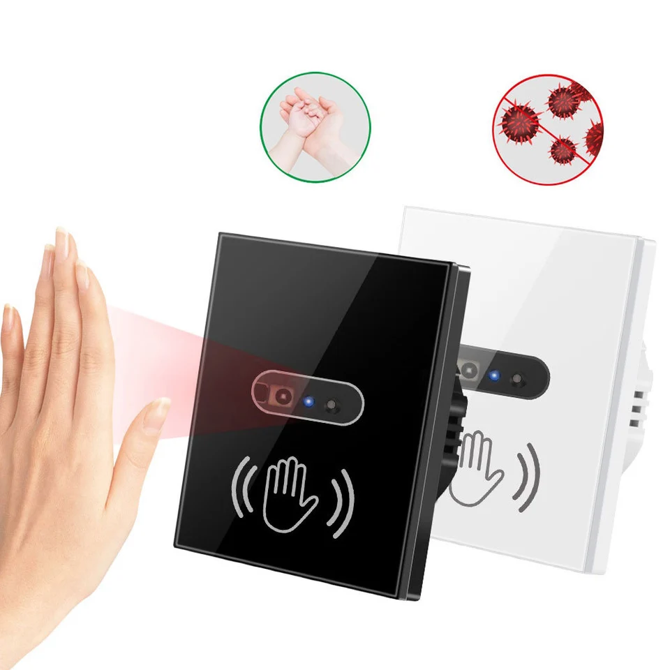 Smart Wall Light Switch Ruky Snímač snímača Infračervený snímač skla skla Displej Neutrálny drôt 10a Žiadny dotyk
