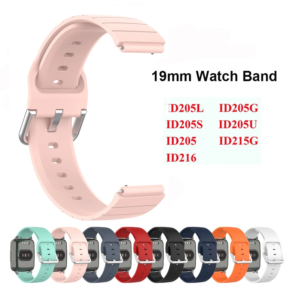Smart Watch Band pre ID205L ID205S ID205U ID205G SMARTWATCH NÁKLADOVÝ STRAP PRE SW021 SW023 SW025 Zápät 19 mm ružový