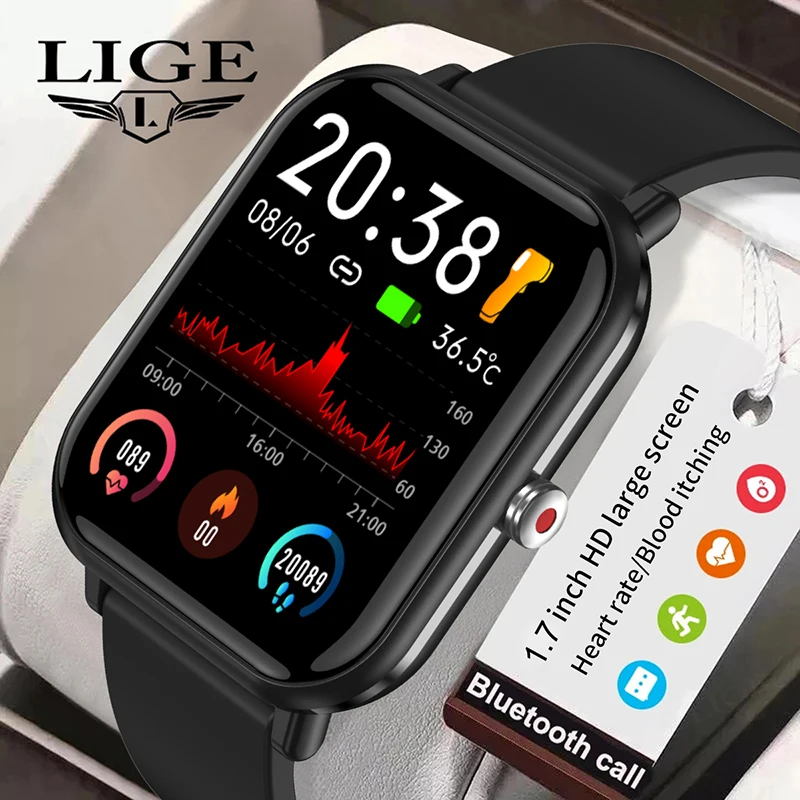 Smart Watch Men Fitness Tracker Digitálne hodinky Ženy Vodotesné volanie srdcovej frekvencie Monitor Sportwatch pre telefón s Androidom iOS telefón