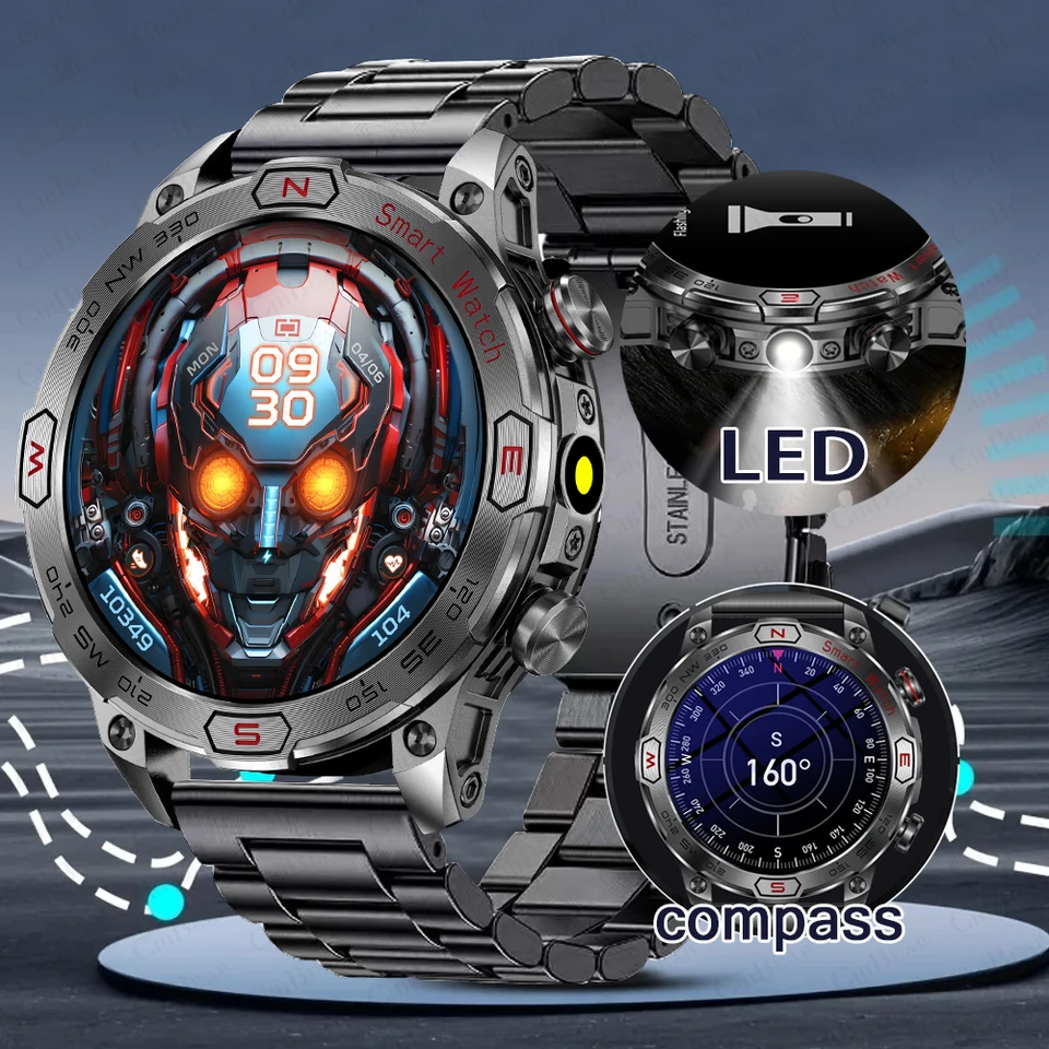 Smart Watch Men s baterkou GPS Sports Fitness Tracker pre Huawei Xiaomi AMOLED Smartwatch 1,43 palca Bluetooth Call Watches